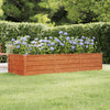 Korotettu kukkalaatikko ruoste 240x80x45 cm Corten teräs