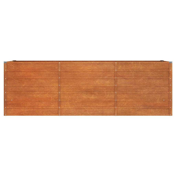 Korotettu kukkalaatikko ruoste 240x80x77 cm Corten teräs