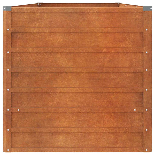 Korotettu kukkalaatikko ruoste 240x80x77 cm Corten teräs