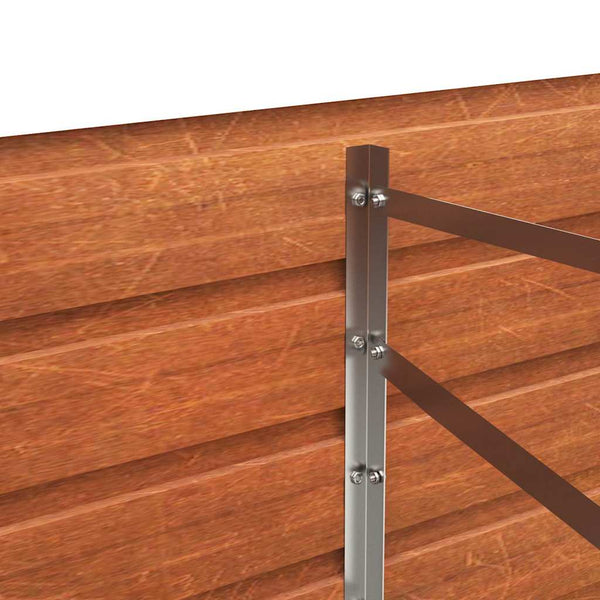 Korotettu kukkalaatikko ruoste 240x80x77 cm Corten teräs