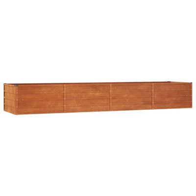Korotettu kukkalaatikko ruoste 320x80x45 cm Corten teräs