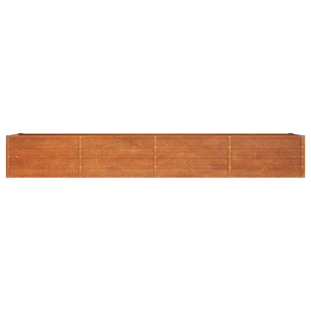 Ruoste korotettu kukkalaatikko Cornelius 320x80x45cm (corten teräs)