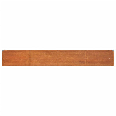 Korotettu kukkalaatikko ruoste 320x80x45 cm Corten teräs