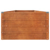 Korotettu kukkalaatikko ruoste 320x80x45 cm Corten teräs