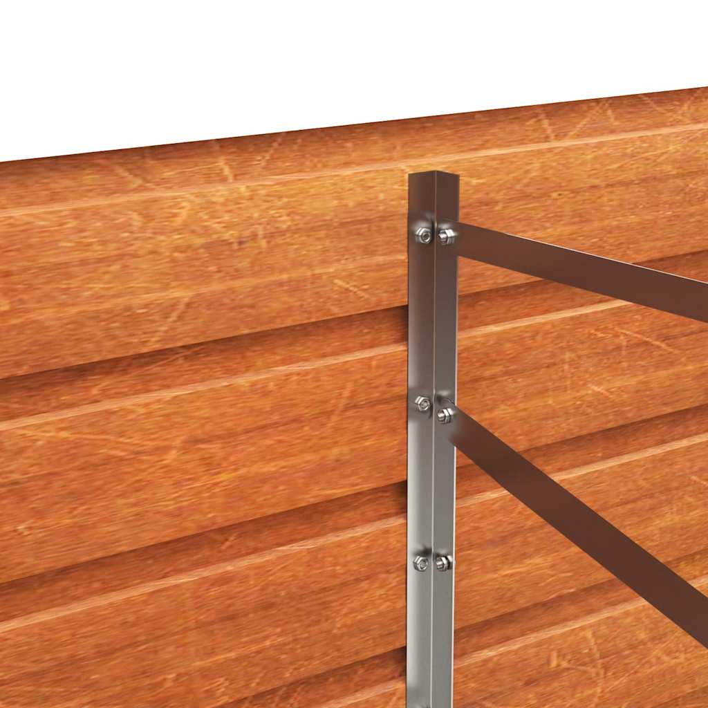 Ruoste korotettu kukkalaatikko Cornelius 320x80x45cm (corten teräs)