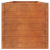 Korotettu kukkalaatikko ruoste 320x80x77 cm Corten teräs