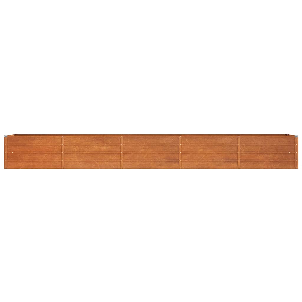 Ruoste korotettu kukkalaatikko Cornelius 400x80x45cm (corten teräs)