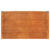 Korotettu kukkalaatikko ruoste 400x80x45 cm Corten teräs