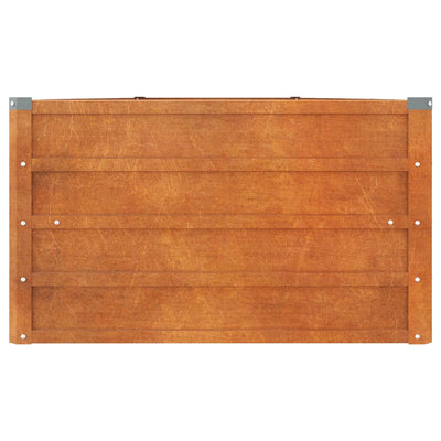 Korotettu kukkalaatikko ruoste 400x80x45 cm Corten teräs