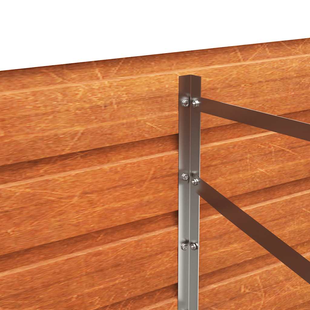 Ruoste korotettu kukkalaatikko Cornelius 400x80x45cm (corten teräs)