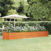 Korotettu kukkalaatikko ruoste 400x80x45 cm Corten teräs