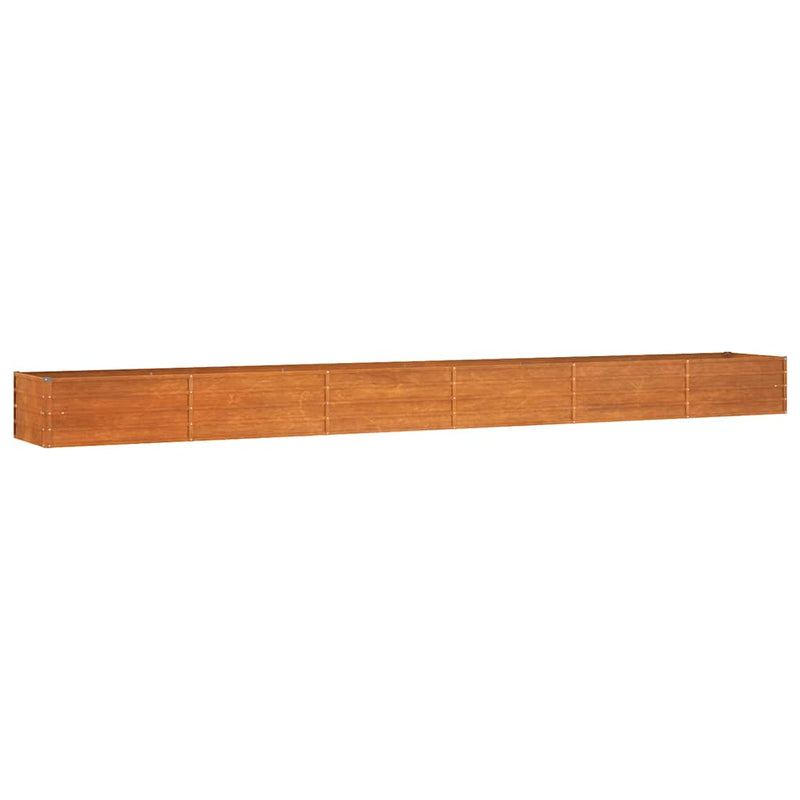 Ruoste korotettu kukkalaatikko Cornelius 600x80x45cm (corten teräs)