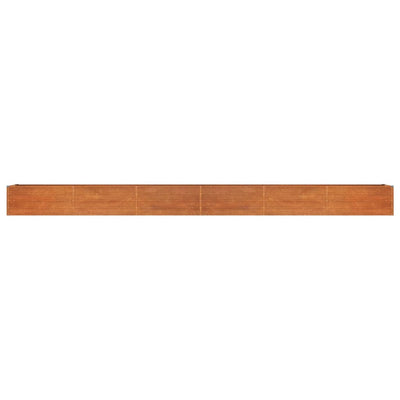 Korotettu kukkalaatikko ruoste 600x80x45 cm Corten teräs