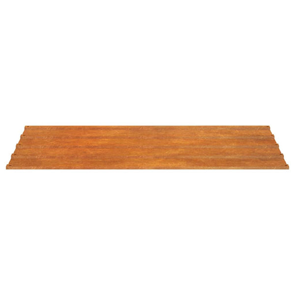 Kattopaneelit 12 kpl ruoste 80x44 cm Corten teräs