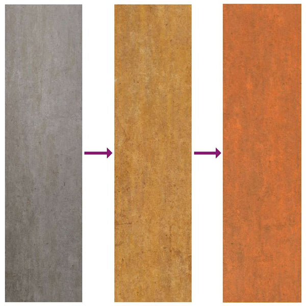 Kattopaneelit 12 kpl ruoste 100x44 cm Corten teräs
