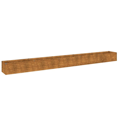 Korotettu kukkalaatikko 482x50x36 cm Corten teräs