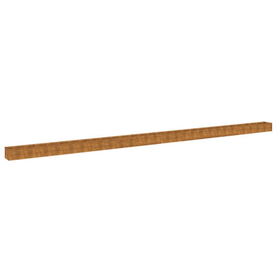 Korotettu kukkalaatikko 1152x50x36 cm Corten teräs