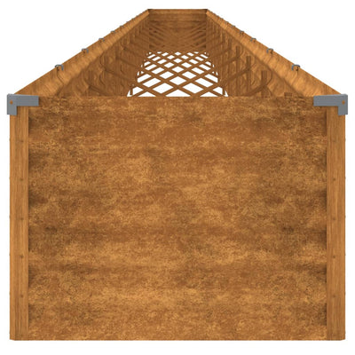 Korotettu kukkalaatikko 1152x50x36 cm Corten teräs
