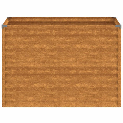 Korotettu kukkalaatikko 100x50x69 cm Corten teräs