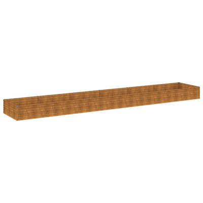 Korotettu kukkalaatikko 579x100x36 cm Corten teräs