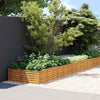 Korotettu kukkalaatikko 579x100x36 cm Corten teräs