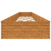 Korotettu kukkalaatikko 770x100x36 cm Corten teräs