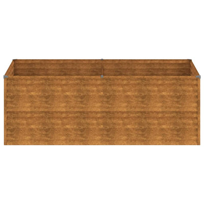 Korotettu kukkalaatikko 196x100x69 cm Corten teräs