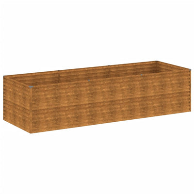 Korotettu kukkalaatikko 290x100x69 cm Corten teräs