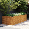 Korotettu kukkalaatikko 290x100x69 cm Corten teräs