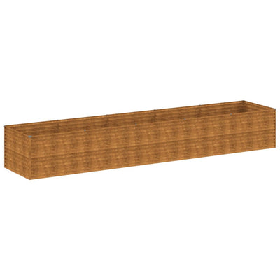 Korotettu kukkalaatikko 479x100x69 cm Corten teräs