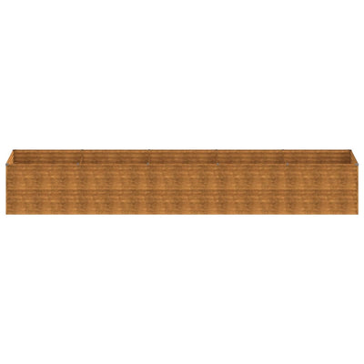 Korotettu kukkalaatikko 479x100x69 cm Corten teräs
