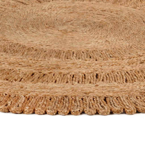 Matto käsinpunottu juutti 90 cm pyöreä