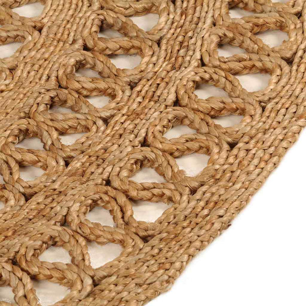 Matto käsinpunottu juutti 90 cm pyöreä
