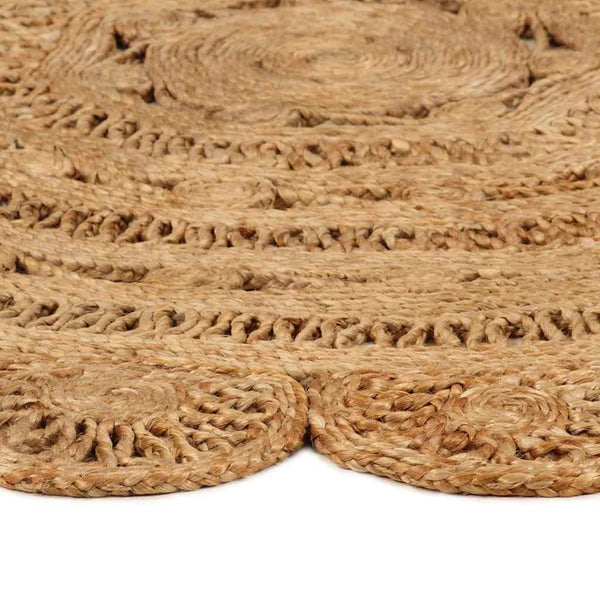 Matto käsinpunottu juutti 120 cm pyöreä