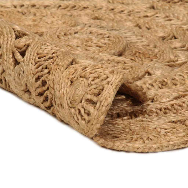 Matto käsinpunottu juutti 120 cm pyöreä