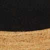 Matto punottu musta / luonnollinen 120 cm juutti / puuvilla