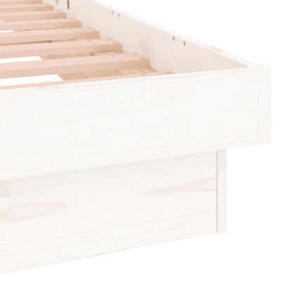 Valkoinen sängynrunko Margretta 120x190cm (led, small double, puu)