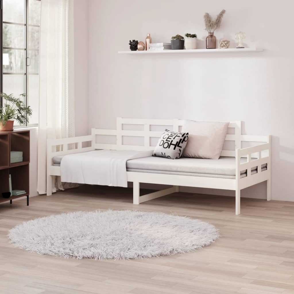 Valkoinen sohvasänky Zeinal 80x200cm (mänty)