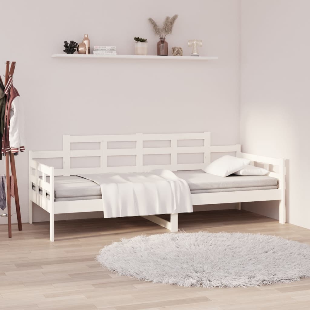 Valkoinen sohvasänky Zeinal 80x200cm (mänty)