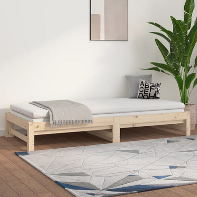 Sohvasänky ulosvedettävä 2x (80x200) cm täysi mänty