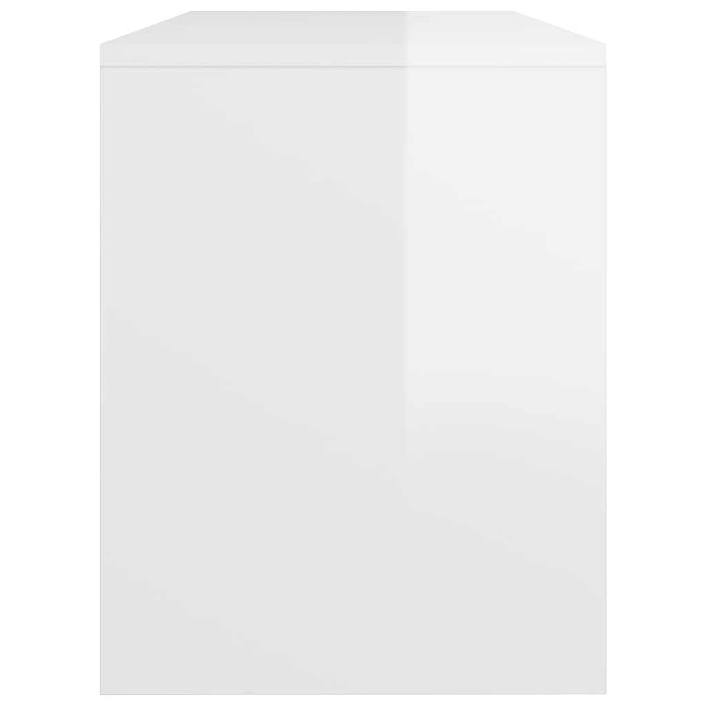 Valkoinen meikkijakkara Rosario 70x35x45cm (korkeakiilto, puinen)