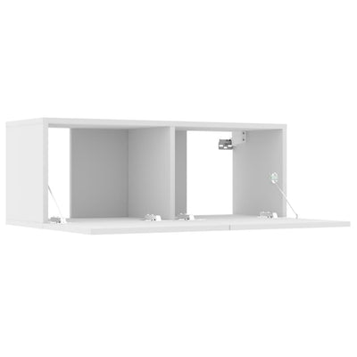 TV-seinäkaapit 2 kpl valkoinen 80x30x30 cm tekninen puu