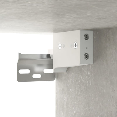 TV-seinäkaapit 2 kpl betoninharmaa 80x30x30 cm tekninen puu