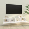 TV-seinäkaapit 2 kpl valkoinen 100x30x30 cm tekninen puu