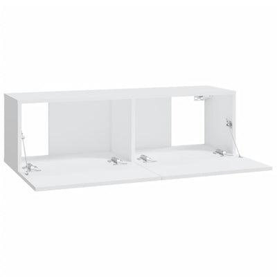 TV-seinäkaapit 2 kpl valkoinen 100x30x30 cm tekninen puu