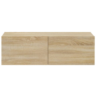 TV-seinäkaapit 2 kpl Sonoma-tammi 100x30x30 cm tekninen puu