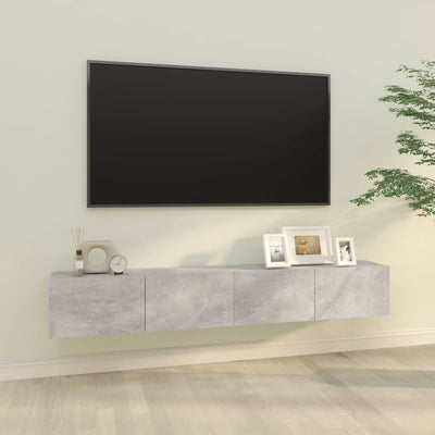 Betoninharmaa tv-seinäkaapit Concept 100x30x30cm (2 kpl puinen)