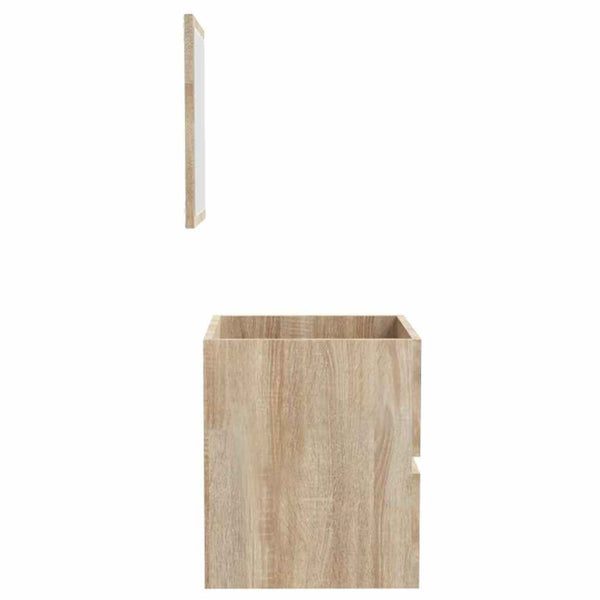 Kylpyhuoneen kaappi peilillä Sonoma-tammi tekninen puu