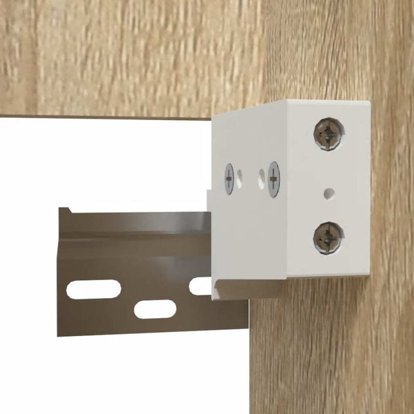 Kylpyhuoneen kaappi peilillä Sonoma-tammi tekninen puu