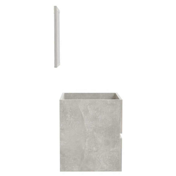 Kylpyhuoneen kaappi peilillä betoninharmaa tekninen puu